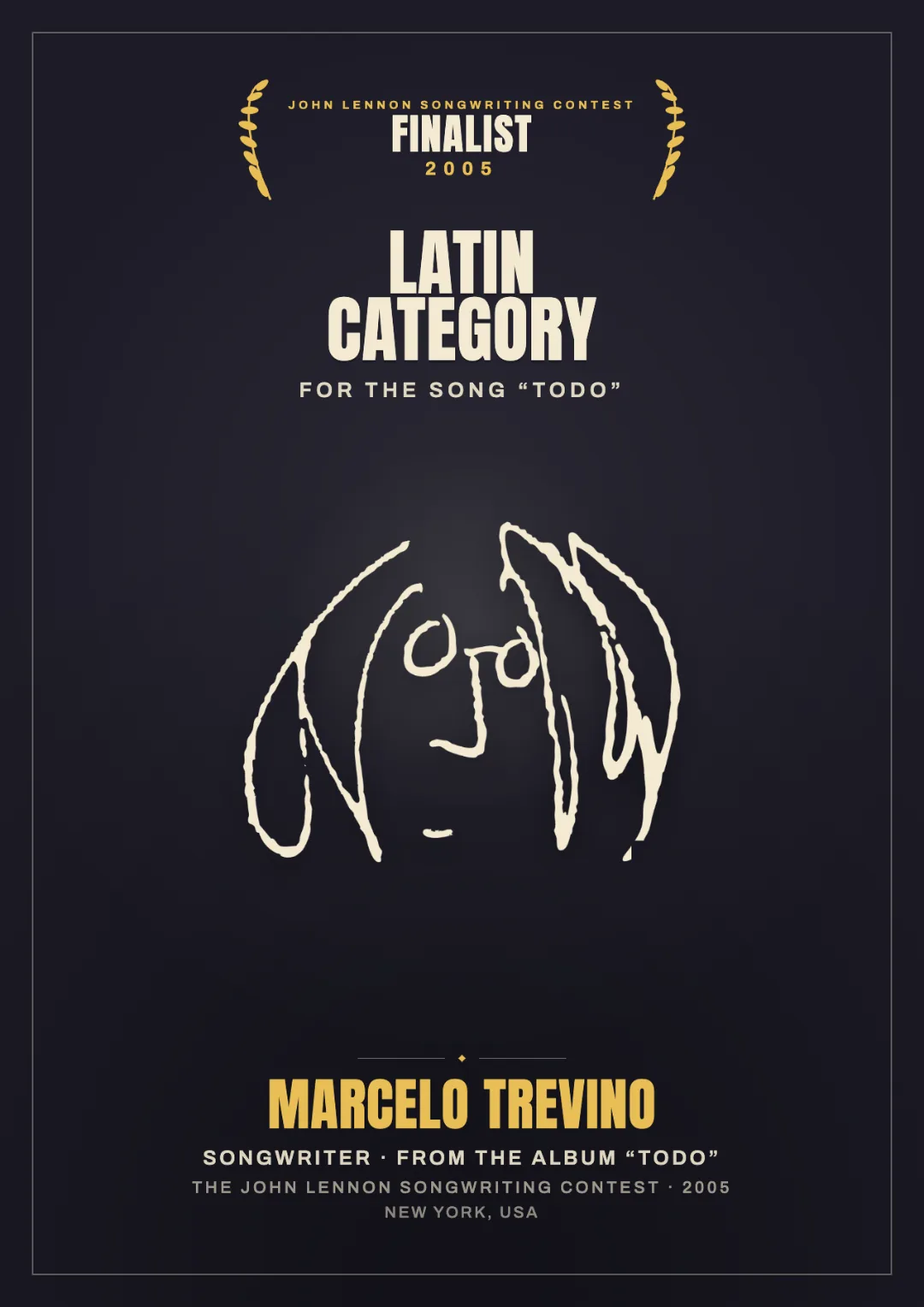 John Lennon Songwriting Contest 2005 Finalist — Todo poster
